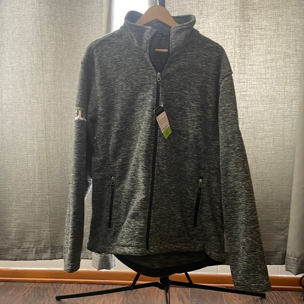 Crossland - Gray Long Sleeved News Fleece Men’s Large - Pittsburgh KDKA CW